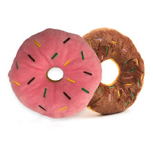 Load image into Gallery viewer, Dog Donuts Plush Toys Chew Toy Funny Puppy Dog Interactive Toy Chew Resistan Squeaky Toy Cat and Dog Boredom Relief Toys