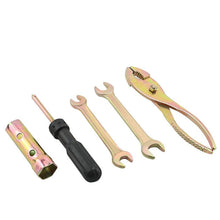 Load image into Gallery viewer, 5Pcs Motorcycle Spark Plug Spanner Wrench Socket Tool Kit Aluminum Alloy Repair Pliers Wrenches Screwdrive with Storage Bag