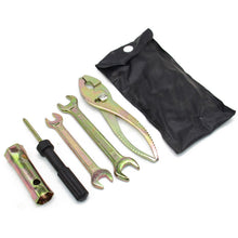 Load image into Gallery viewer, 5Pcs Motorcycle Spark Plug Spanner Wrench Socket Tool Kit Aluminum Alloy Repair Pliers Wrenches Screwdrive with Storage Bag