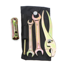 Load image into Gallery viewer, 5Pcs Motorcycle Spark Plug Spanner Wrench Socket Tool Kit Aluminum Alloy Repair Pliers Wrenches Screwdrive with Storage Bag