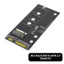 Load image into Gallery viewer, M.2 NGFF to SATA Adapter Card B Key/B & M Key SSD Converter NGFF M2 to 2.5 Inch SATA III Drivers For NGFF M.2 2280 2260 2242 2230 SSD (Not for M.2 NVME)