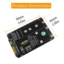 Load image into Gallery viewer, 1PC 2 IN 1 Combine M.2 NGFF Key B & mSATA SSD To SATA3 Adapter