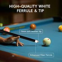 Load image into Gallery viewer, 1PC 147CM 13MM Large-Head Carbon Fiber Imitation Billiard Cue 1/2 Split Birch Wood Chinese 8-Ball Billiard Cue