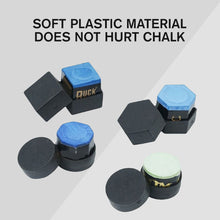 Load image into Gallery viewer, 1PC Soft Rubber Chalk Storage Box With Magnetic Holes Stain-Proof Square Round Hexagonal Chalk Protective Box Billiards Supplies