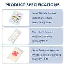 Load image into Gallery viewer, Disposable First Aid Kit 3-Piece Set Triangular Bandage Elastic Bandage And CPR Barrier Mask Outdoor Emergency Medical Supplies