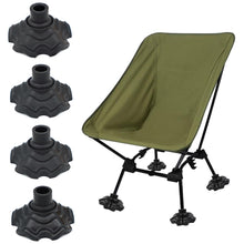 Load image into Gallery viewer, 4PCS Outdoor Camping Moon Chair Foot Covers Anti-Slip And Anti-Sink Rotatable Frog Foot Pads Camping Accessories