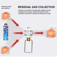 Load image into Gallery viewer, 1PC Outdoor Camping Flat Gas Canister Refill Adapter Residual Gas Transfer Valve Compatible with Stove Burner