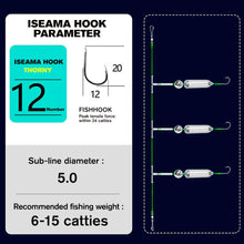 Load image into Gallery viewer, European-Style Anti-Snag Bottom Hook For Multi-Layer Fishing System Ready-To-Fish Iseama Hooks For Crucian Carp Grass Carp Tilapia