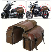 Load image into Gallery viewer, Canvas Motorcycle Saddlebag Luggage Bags Waterproof Stroage Bag For Honda Suzuki