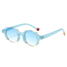 Load image into Gallery viewer, Half-frame Round Glasses Fashionable Personality Hip-hop Trend Flamboyant Sunglasses Contrasting Sunglasses