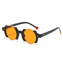 Load image into Gallery viewer, Half-frame Round Glasses Fashionable Personality Hip-hop Trend Flamboyant Sunglasses Contrasting Sunglasses