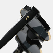 Load image into Gallery viewer, Half-frame Round Glasses Fashionable Personality Hip-hop Trend Flamboyant Sunglasses Contrasting Sunglasses