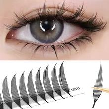 Load image into Gallery viewer, Manga Style Wings Tower Shaped Eyelashes Tower Shaped Grafting Ultra Soft and Non Loose Roots Automatic Trimming False Eyelashes