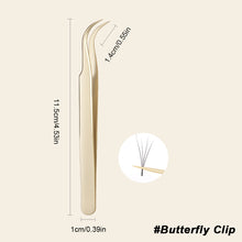 Load image into Gallery viewer, Eyelash Tweezers Grafting Eyelash Tweezers Beauty Eyelash Tweezers Blooming Golden Feather Clip False Eyelash Clip Beauty Tool