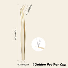 Load image into Gallery viewer, Eyelash Tweezers Grafting Eyelash Tweezers Beauty Eyelash Tweezers Blooming Golden Feather Clip False Eyelash Clip Beauty Tool