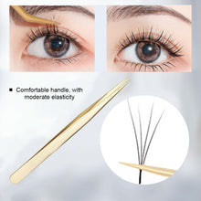 Load image into Gallery viewer, Eyelash Tweezers Grafting Eyelash Tweezers Beauty Eyelash Tweezers Blooming Golden Feather Clip False Eyelash Clip Beauty Tool