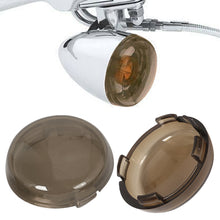 Load image into Gallery viewer, 2Pcs Motorcycle Indicator Turn Signal Light Lens Cover Caps For Harley Dyna Softail Electra Glide Road King Sportster 883 1200
