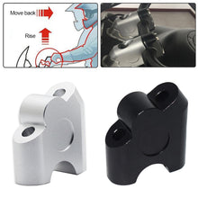 Load image into Gallery viewer, 2Pcs Universal Motorcycle Handle Riser 22mm Handlebar Clamp Mount Back Move Adapter Handlebar Riser Clamp Handlebar Riser Mount