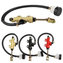 Load image into Gallery viewer, Motorcycle Rear Brake Pump with Fluid Reservoir Cup Foot Hydraulic Refit Rear Brake Master Cylinder Pump For ATV Suzuki Kawasaki Honda Yamaha