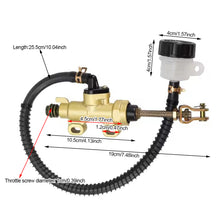 Load image into Gallery viewer, Motorcycle Rear Brake Pump with Fluid Reservoir Cup Foot Hydraulic Refit Rear Brake Master Cylinder Pump For ATV Suzuki Kawasaki Honda Yamaha