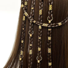 Load image into Gallery viewer, 80pcs Dreadlock Hair Beads Alloy Hollow Hair Braid Rings For Girls Women Stylish Hair Jewelry Locks for Braids Hair Accessories