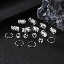 Load image into Gallery viewer, 80pcs Dreadlock Hair Beads Alloy Hollow Hair Braid Rings For Girls Women Stylish Hair Jewelry Locks for Braids Hair Accessories