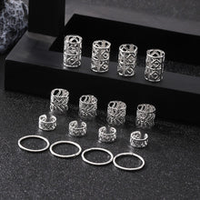 Load image into Gallery viewer, 80pcs Dreadlock Hair Beads Alloy Hollow Hair Braid Rings For Girls Women Stylish Hair Jewelry Locks for Braids Hair Accessories