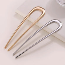 Load image into Gallery viewer, Simple U-Shaped Metal Hairpins French Style Hair Sticks Fashion Women's Hair Jewelry Accessories