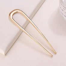 Load image into Gallery viewer, Simple U-Shaped Metal Hairpins French Style Hair Sticks Fashion Women's Hair Jewelry Accessories