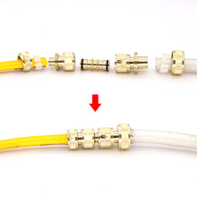 Load image into Gallery viewer, 1pc Garden Brass Hose 2 Way Connector Joiner Coupler Watering Water Pipe Tap Male Water Pipe Repair Extension Joint