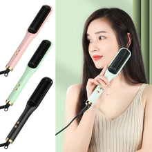 Load image into Gallery viewer, EU/US/UK/AU Plug Negative Ion 2-in-1 Straightening & Curling Comb Shine Enhancing Temperature Frizz Control Lazy Girl Hair Styling Tool