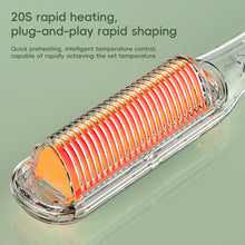 Load image into Gallery viewer, EU/US/UK/AU Plug Negative Ion 2-in-1 Straightening & Curling Comb Shine Enhancing Temperature Frizz Control Lazy Girl Hair Styling Tool