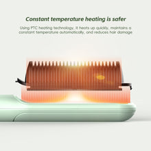 Load image into Gallery viewer, EU/US/UK/AU Plug Negative Ion 2-in-1 Straightening & Curling Comb Shine Enhancing Temperature Frizz Control Lazy Girl Hair Styling Tool