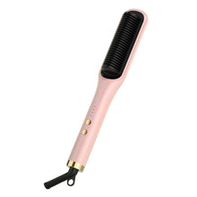 Load image into Gallery viewer, EU/US/UK/AU Plug Negative Ion 2-in-1 Straightening & Curling Comb Shine Enhancing Temperature Frizz Control Lazy Girl Hair Styling Tool