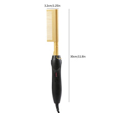 Load image into Gallery viewer, US/EU/UK Plug 2-in-1 Straightening & Curling Comb Fast Heating Hair Brush Frizz Control Salon Quality Beauty Girl Hair Styling Tool