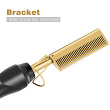 Load image into Gallery viewer, US/EU/UK Plug 2-in-1 Straightening & Curling Comb Fast Heating Hair Brush Frizz Control Salon Quality Beauty Girl Hair Styling Tool