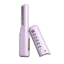 Load image into Gallery viewer, 2-in-1 Mini Travel Hair Styler Wireless USB-C Rechargeable Curling & Straightening LCD Comb Auto Shutoff for Travel Beauty Hair Tool