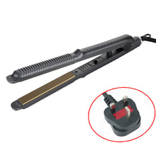 Load image into Gallery viewer, US/EU/UK Plug 2-in-1 Hair Straightener Curler Mini Flat Iron for Bangs Portable Small Wavy Curls Instant Heat Curl Ends Hair Tool