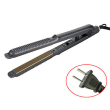Load image into Gallery viewer, US/EU/UK Plug 2-in-1 Hair Straightener Curler Mini Flat Iron for Bangs Portable Small Wavy Curls Instant Heat Curl Ends Hair Tool