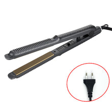 Load image into Gallery viewer, US/EU/UK Plug 2-in-1 Hair Straightener Curler Mini Flat Iron for Bangs Portable Small Wavy Curls Instant Heat Curl Ends Hair Tool
