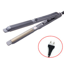 Load image into Gallery viewer, US/EU/UK Plug 2-in-1 Hair Straightener Curler Mini Flat Iron for Bangs Portable Small Wavy Curls Instant Heat Curl Ends Hair Tool