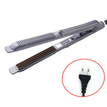 Load image into Gallery viewer, US/EU/UK Plug 2-in-1 Hair Straightener Curler Mini Flat Iron for Bangs Portable Small Wavy Curls Instant Heat Curl Ends Hair Tool