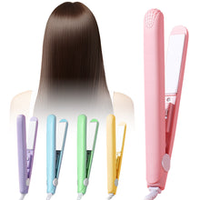 Load image into Gallery viewer, EU/US Portable Hair Styling Iron Cute Mini Travel Hair Straightener Bangs Styling Hair Iron Set Curl Ends Hair Clip Hair Beauty