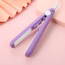 Load image into Gallery viewer, EU/US Portable Hair Styling Iron Cute Mini Travel Hair Straightener Bangs Styling Hair Iron Set Curl Ends Hair Clip Hair Beauty