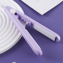 Load image into Gallery viewer, EU/US Portable Hair Styling Iron Cute Mini Travel Hair Straightener Bangs Styling Hair Iron Set Curl Ends Hair Clip Hair Beauty