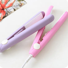 Load image into Gallery viewer, EU/US Portable Hair Styling Iron Cute Mini Travel Hair Straightener Bangs Styling Hair Iron Set Curl Ends Hair Clip Hair Beauty