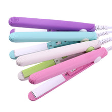 Load image into Gallery viewer, EU/US Portable Hair Styling Iron Cute Mini Travel Hair Straightener Bangs Styling Hair Iron Set Curl Ends Hair Clip Hair Beauty
