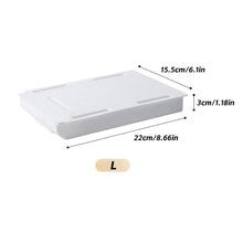 Load image into Gallery viewer, Adhesive Under Desk Drawer Hidden Storage Box Space Saving Multi-Purpose Stationery Organizer for Stationery/Office Supplies