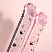 Load image into Gallery viewer, Cute Cat Paw Ruler Kawaii Portable Aesthetic Stationery Scale Transparent Lightweight Ruler for Kids Student Stationery