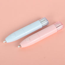 Load image into Gallery viewer, Electric Sketch Eraser Pen with 10pcs Refills Auto Rotating Battery-Powered for Artists/Drawing Students Sketching Highlighter Erase Pencil Tool